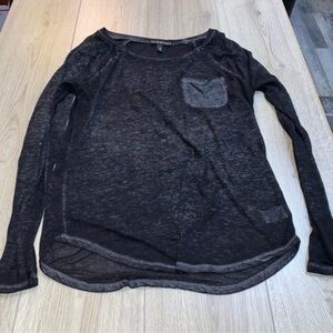 Derek Heart Black Long Sleeve Tee shirt top